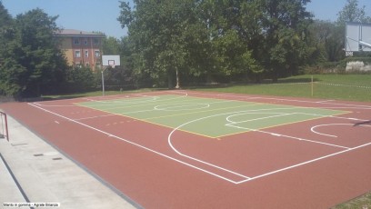 Pavimentazione sportiva basket esterna in resina