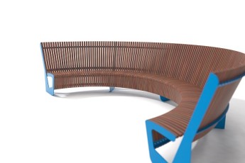 Arredo urbano. landscape compact, park bench, LPC, design: David Karasek