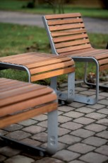 Arredo urbano: panchina Portiqoa - panche seduta singola, con e senza schienale